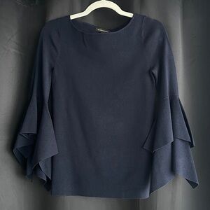 Banana Republic Navy Blue Flared Sleeve Top